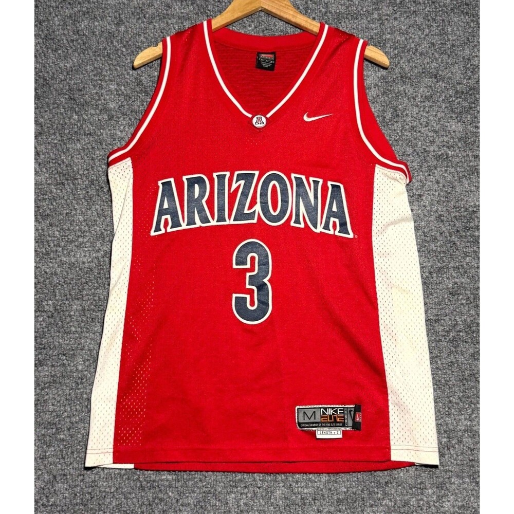 Arizona Wildcats NCAA #3 Nike Basketball Jersey Red Embroidered Mens Size Medium